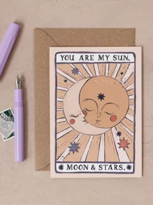 Carte - Soleil lune étoiles