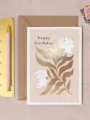 Carte - Happy Birthday - Florale