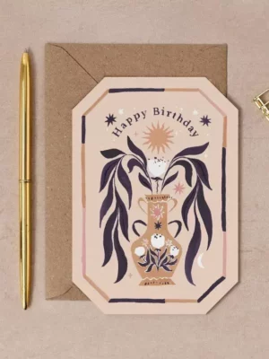 Carte - Happy Birthday - Vase