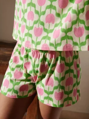 PYJAMA Gaufré Tulipes Rose