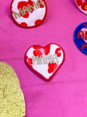 Écussons thermocollant - Coeur - Mama