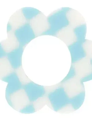 Recharges - BO Fleurs - Damier bleu blanc