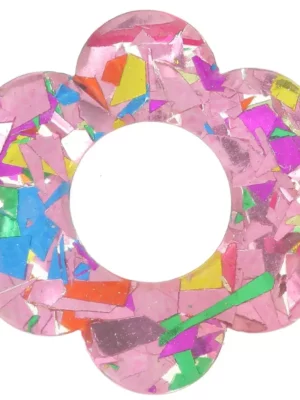 Recharges - BO Fleurs - Rose paillette multicolore