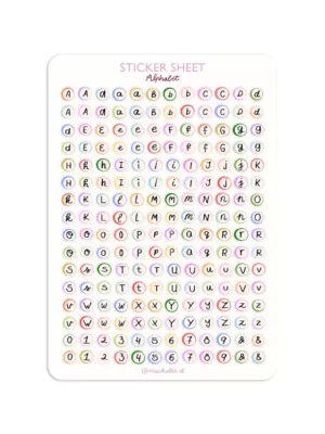 Sticker A5 - Alphabet 3