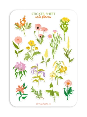 Sticker A5 - Fleurs sauvages