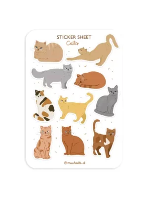 Sticker A6 - Chats mignons