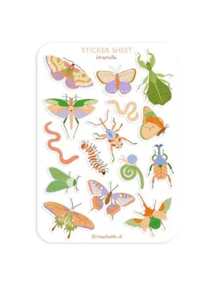 Sticker A6 - Insects papillons