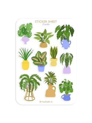 Sticker A6 - Plantes d'intérieur