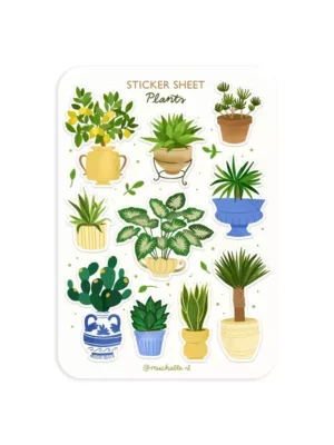 Sticker A6 - Pots de plantes