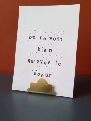 Porte-cartes en laiton - Fleur