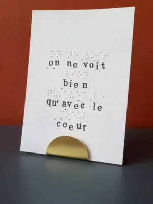 Porte-cartes en laiton - Soleil