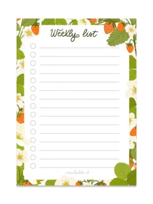 Bloc notes - Fraises