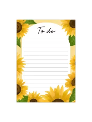 Bloc notes - Tournesols