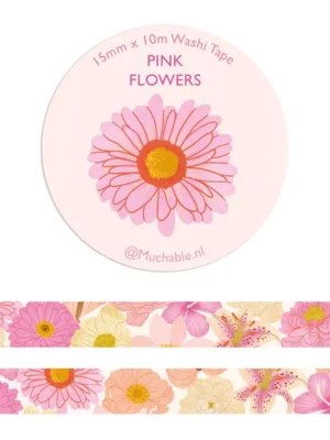 Masking tape - Fleurs roses