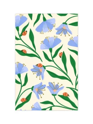 Mini carte - Coccinelles et fleurs