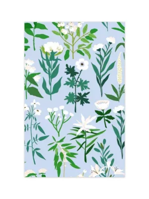 Mini carte - Fleurs sauvages bleu