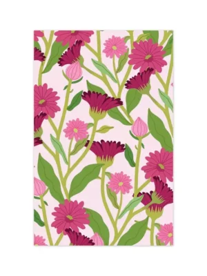 Mini carte - Motif fleur rose