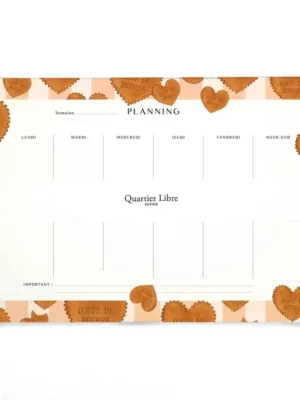 Semainier Coeur de beurre