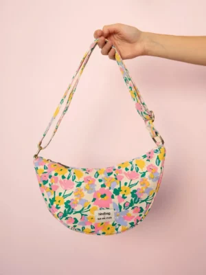 Le sac demie lune Andrea - Pastel bloom