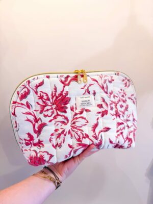 Pochette grande ouverture - Fleurs rouges