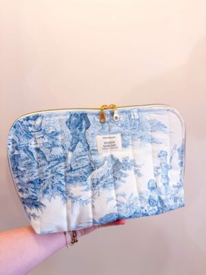 Pochette grande ouverture - Gravures bleue