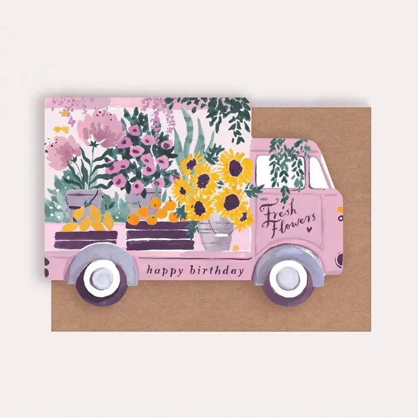 Carte - Happy Birthday - Camion de fleurs – Image 2