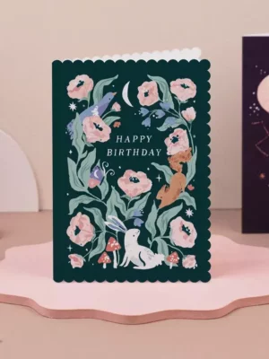 Carte - Happy Birthday - Forêt