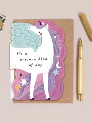 Carte - Happy Birthday - Licorne