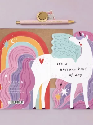 Carte - Happy Birthday - Licorne