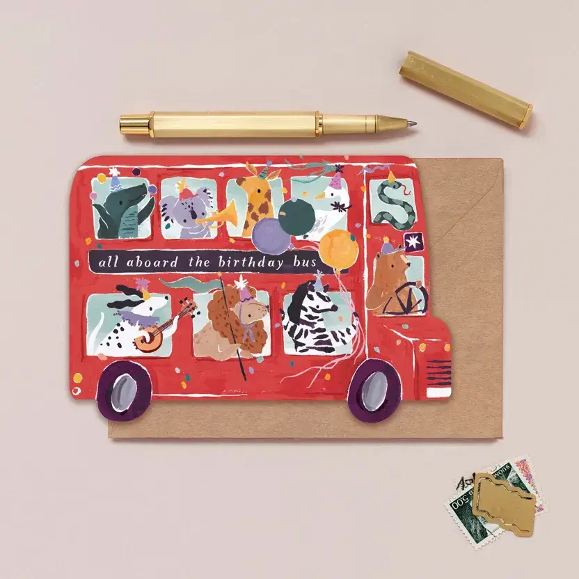 Carte - Happy Birthday - Party bus