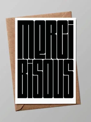 Carte Merci bisous