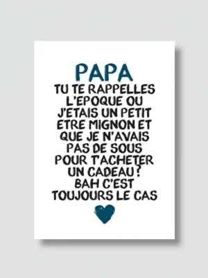 Carte Papa - petit et mignon