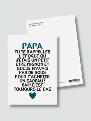 Carte Papa - petit et mignon