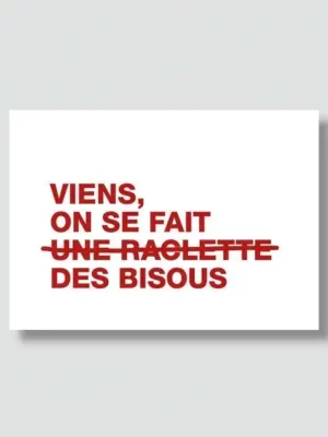 Carte Viens on se fait des bisous