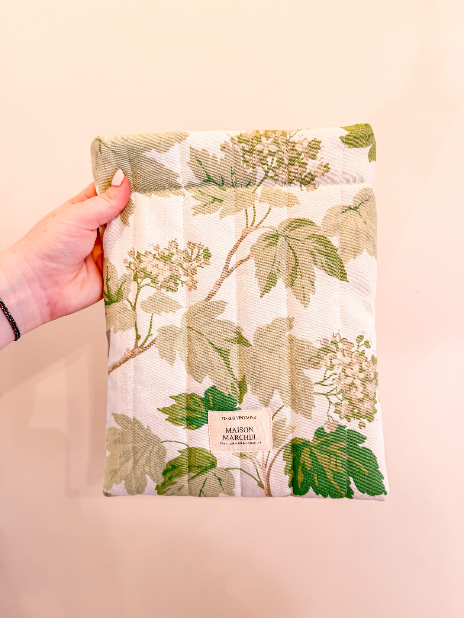 Pochette livre - Feuilles vertes