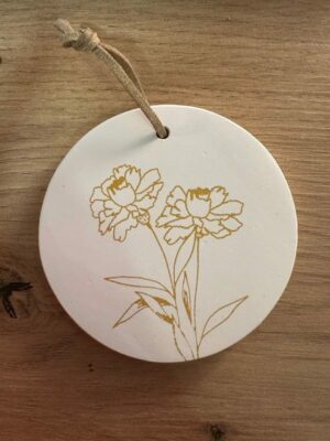 Médaillon 8 cm Fleurs