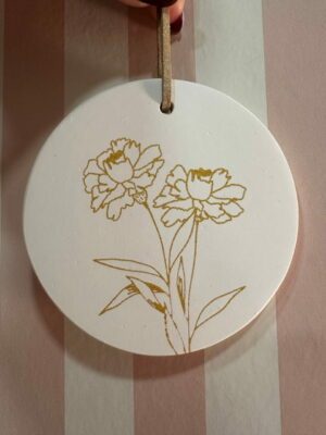 Médaillon 8 cm Fleurs