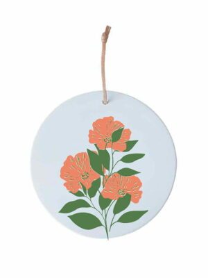 Médaillon 8 cm Primevère rose