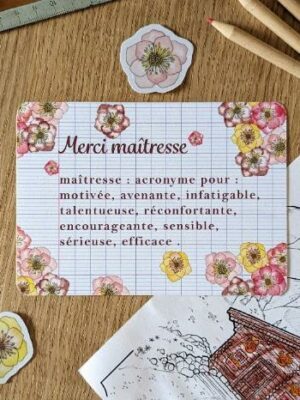 Carte Merci maîtresse acronyme