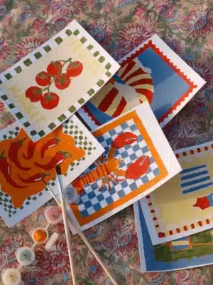 Cartes numérotées à peindre - Méditerranée