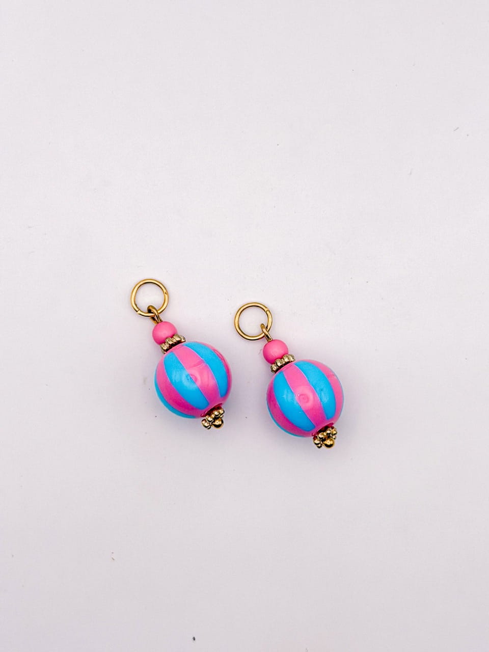 Recharges - BO Boule rayée - Bleu & rose