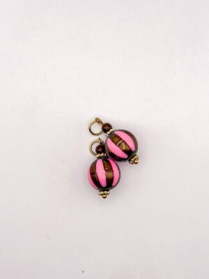 Recharges - BO Boule rayée - Marron & rose