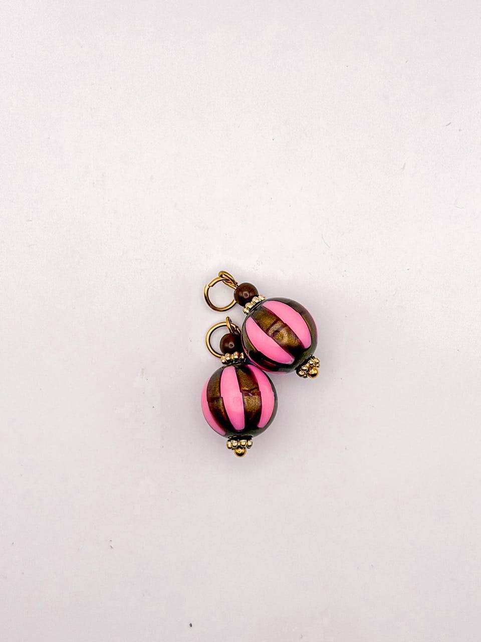 Recharges - BO Boule rayée - Marron & rose