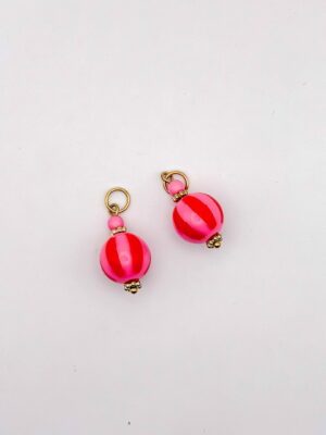 Recharges - BO Boule rayée - Rose & rouge