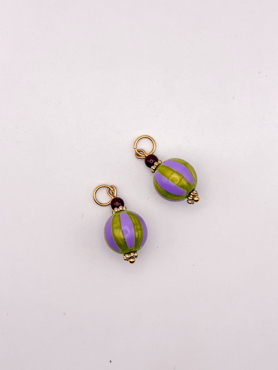Recharges - BO Boule rayée - Vert & violet