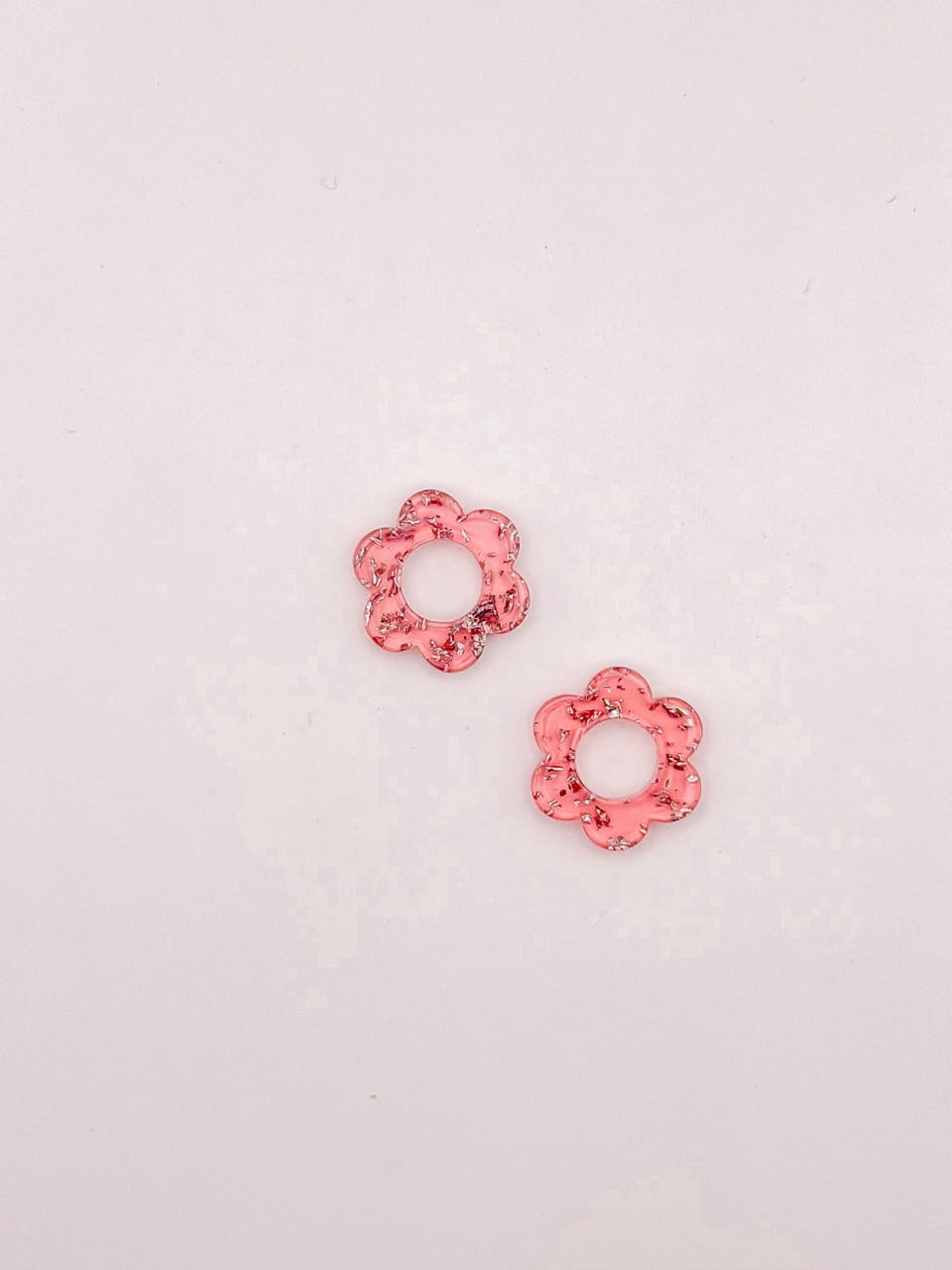 Recharges - BO Fleurs feuilles argent - Rose