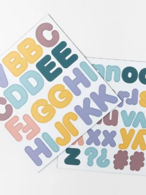 Alphabet magnétiques pastel