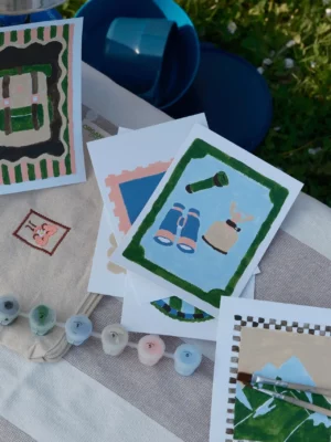 Cartes numérotées à peindre - Montagne