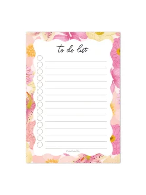 Bloc notes - Fleurs roses