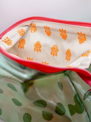 Trousse ouverture géante - Pois verts